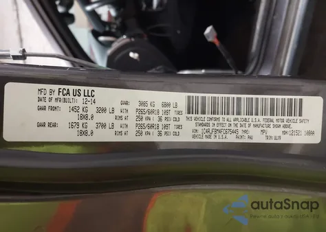 2015 Jeep Grand Cherokee Limited из США, поврежденный, VIN 1C4RJFBM4FC675445